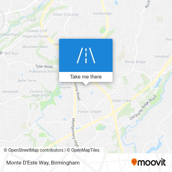 Mapa de Monte D'Este Way