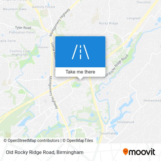 Old Rocky Ridge Road map