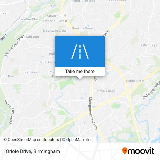 Oriole Drive map