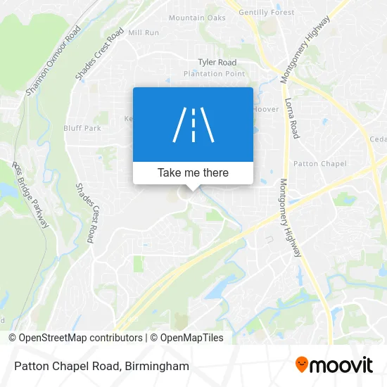 Patton Chapel Road map