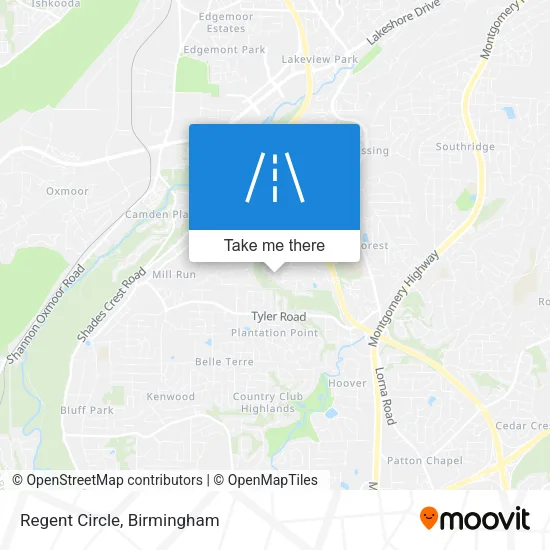 Regent Circle map