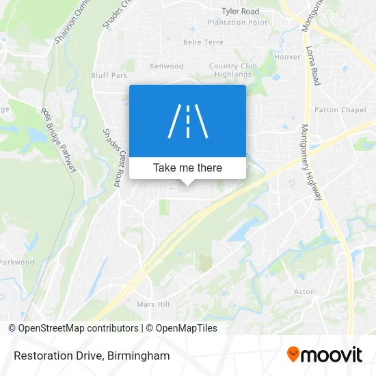 Restoration Drive map