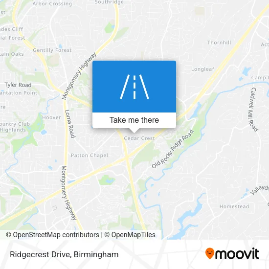 Ridgecrest Drive map