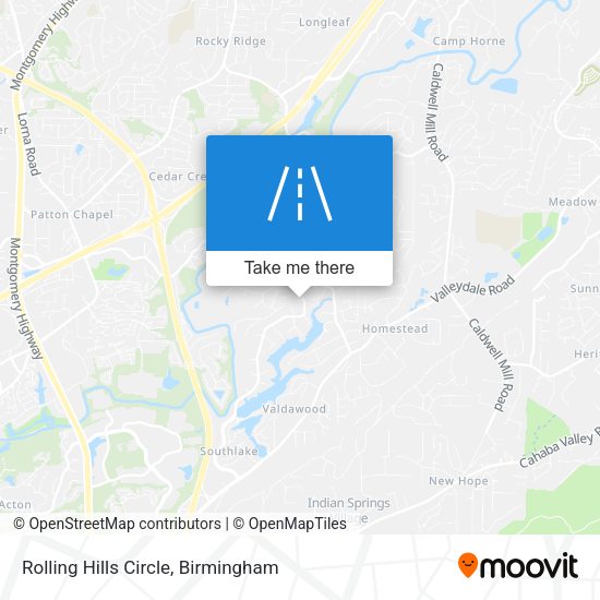 Mapa de Rolling Hills Circle