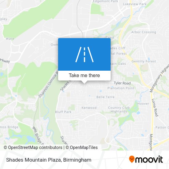 Shades Mountain Plaza map
