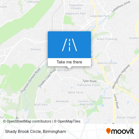 Mapa de Shady Brook Circle