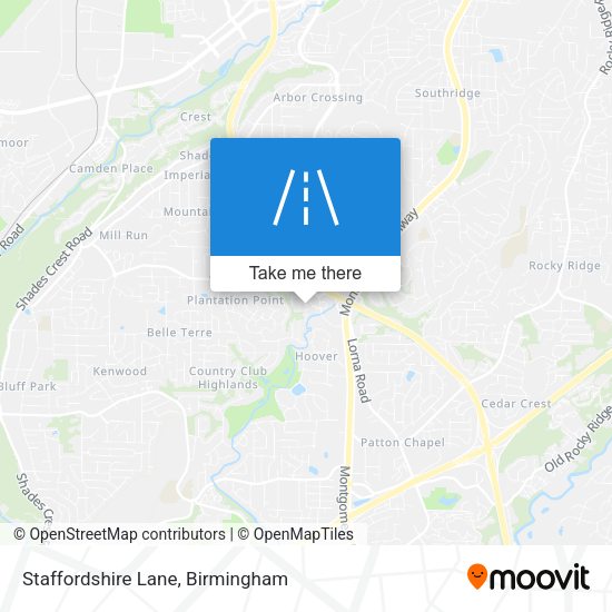Staffordshire Lane map