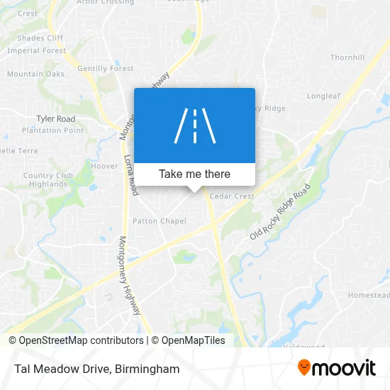 Tal Meadow Drive map