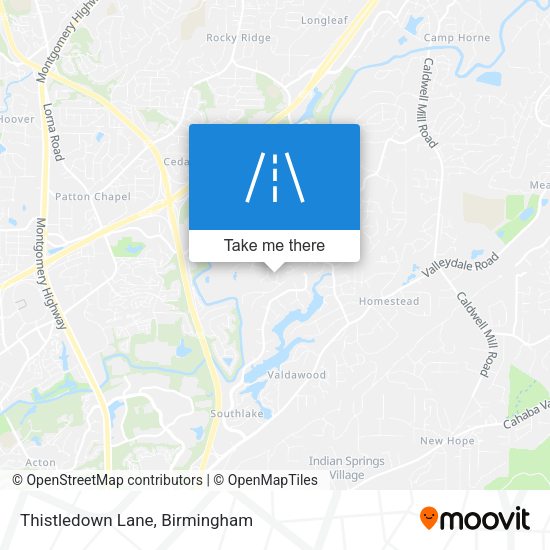 Thistledown Lane map