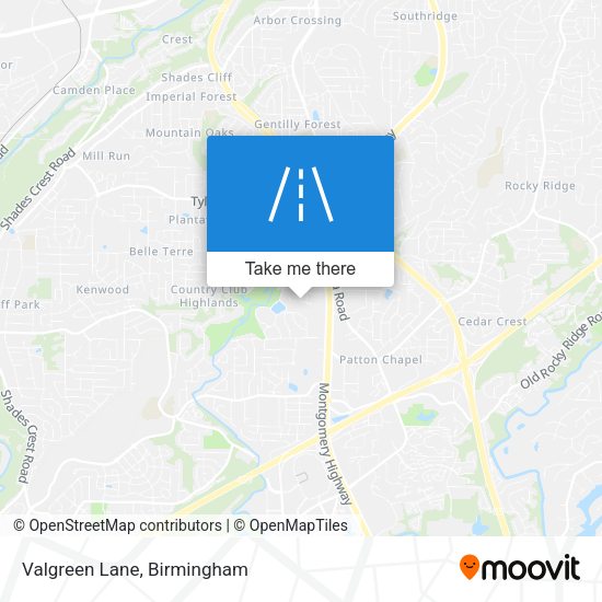 Mapa de Valgreen Lane