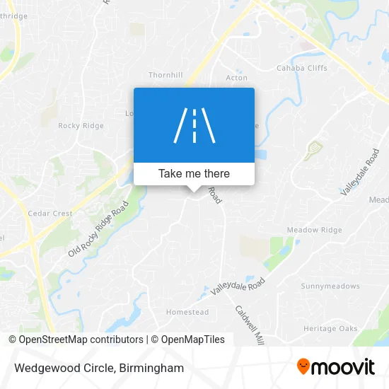 Wedgewood Circle map