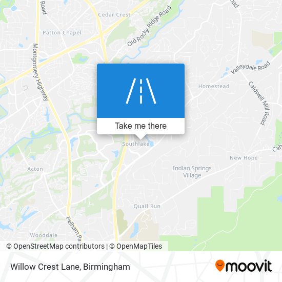 Willow Crest Lane map