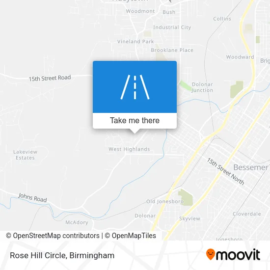 Rose Hill Circle map