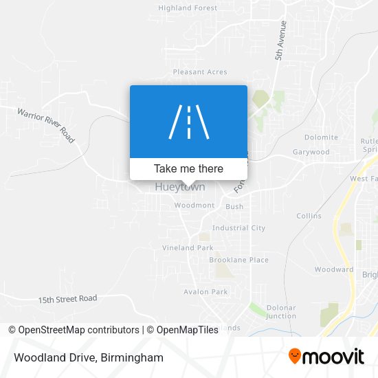 Woodland Drive map