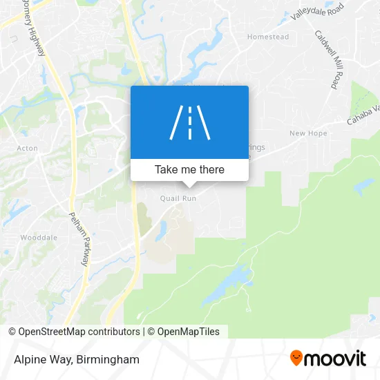 Alpine Way map