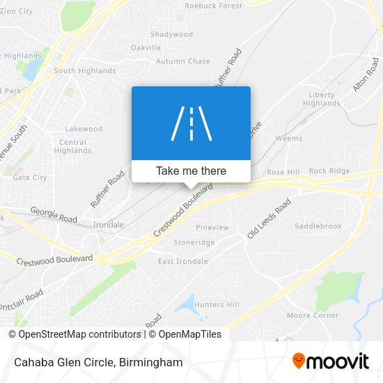Cahaba Glen Circle map