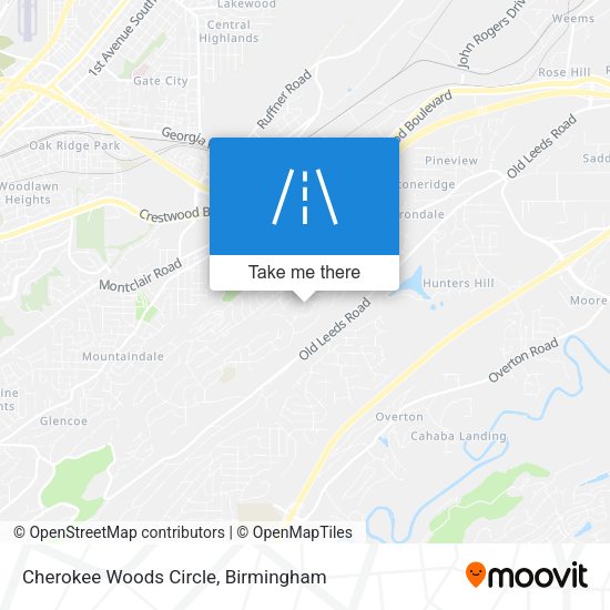 Cherokee Woods Circle map