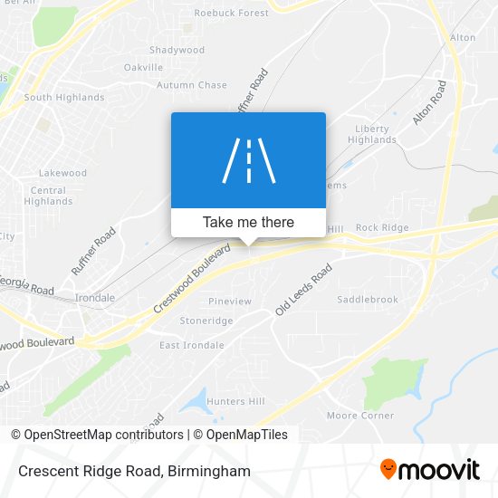 Crescent Ridge Road map
