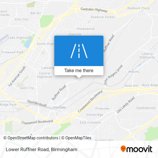 Lower Ruffner Road map