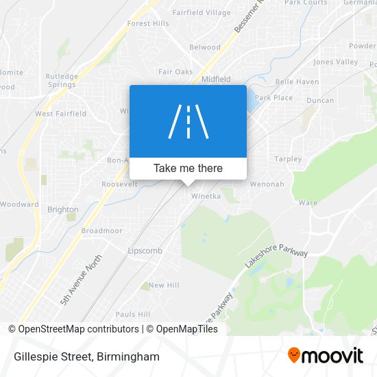 Gillespie Street map