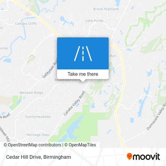 Cedar Hill Drive map