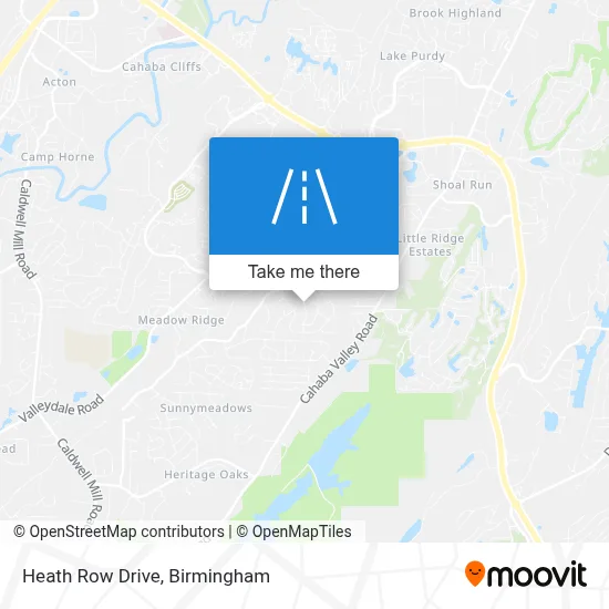 Heath Row Drive map