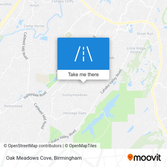 Oak Meadows Cove map