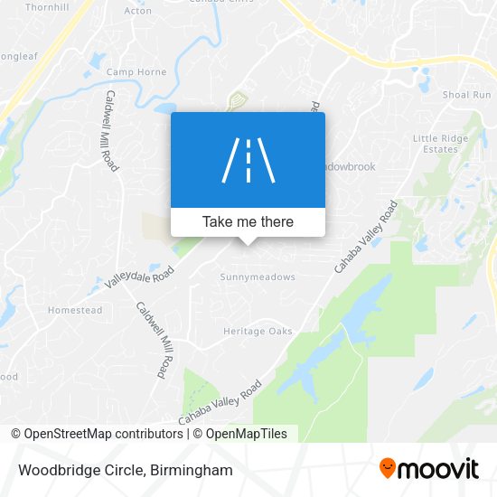 Woodbridge Circle map
