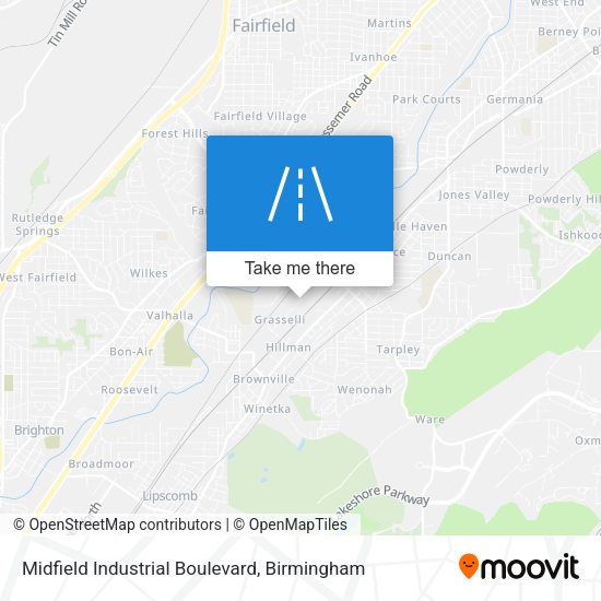 Mapa de Midfield Industrial Boulevard