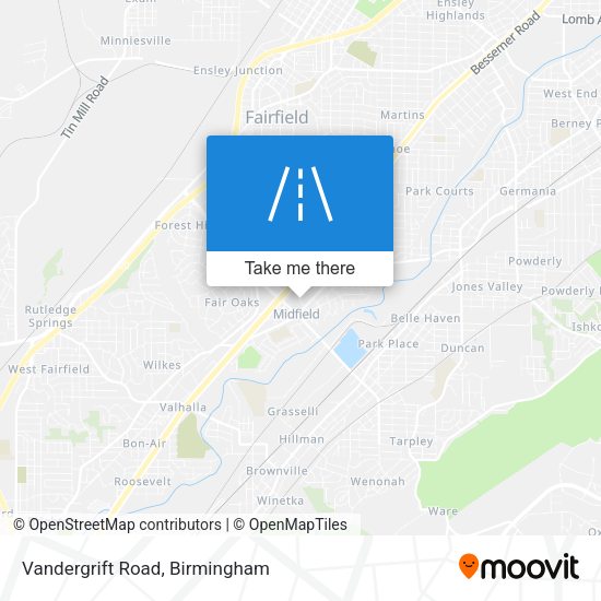 Vandergrift Road map