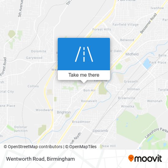 Wentworth Road map