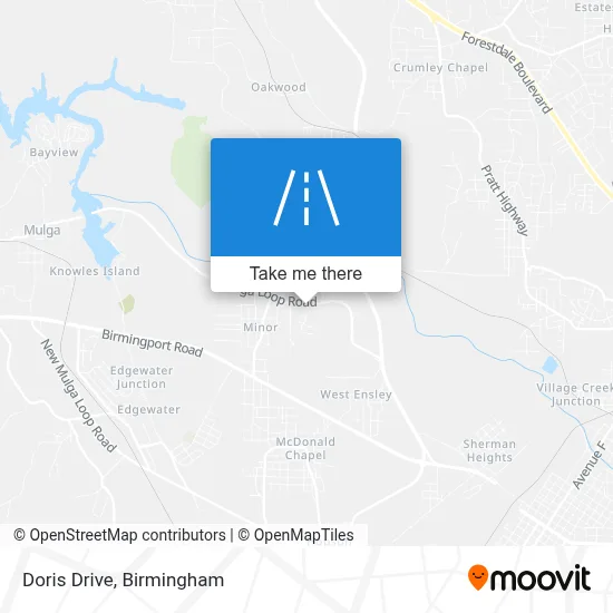 Doris Drive map