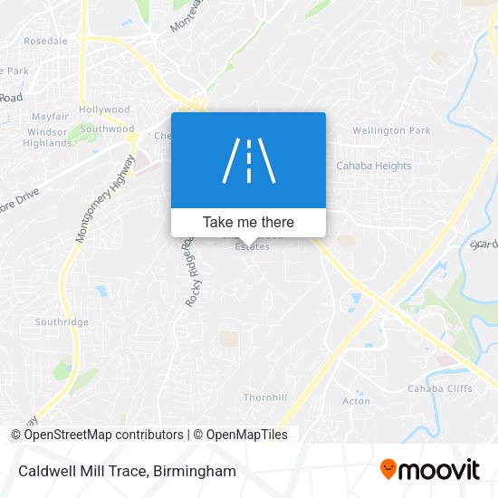 Caldwell Mill Trace map