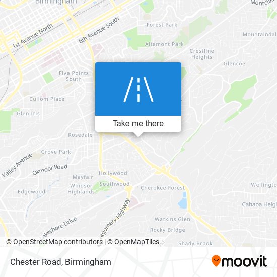 Chester Road map