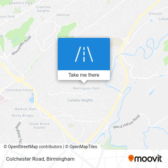 Colchester Road map
