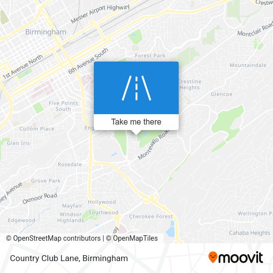 Country Club Lane map