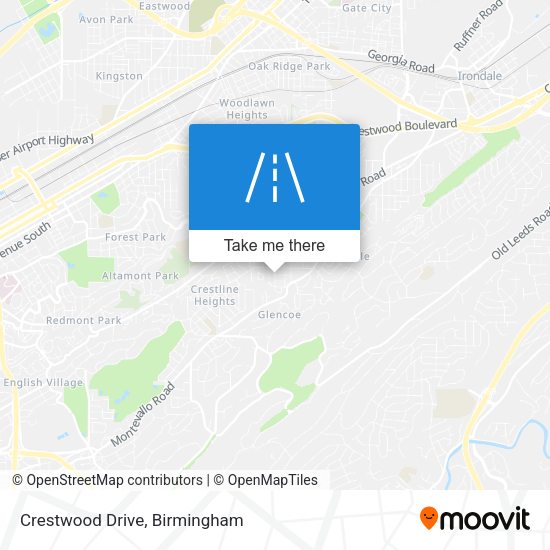 Mapa de Crestwood Drive