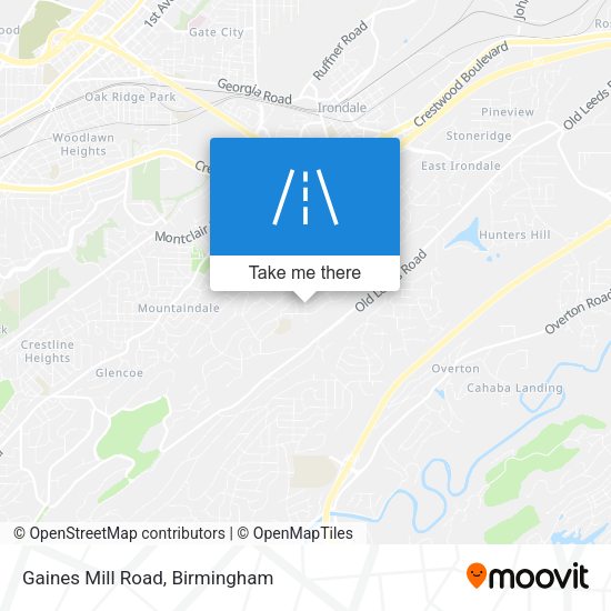 Gaines Mill Road map