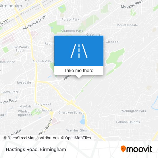 Hastings Road map