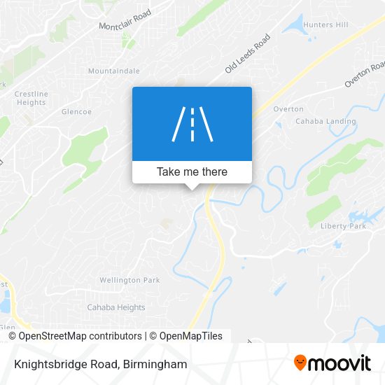Mapa de Knightsbridge Road
