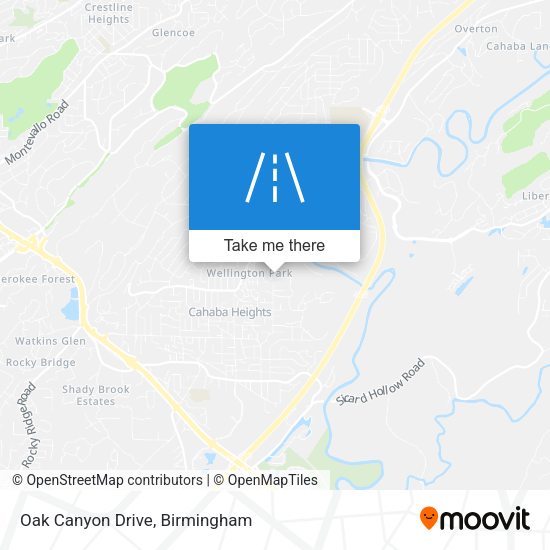Oak Canyon Drive map