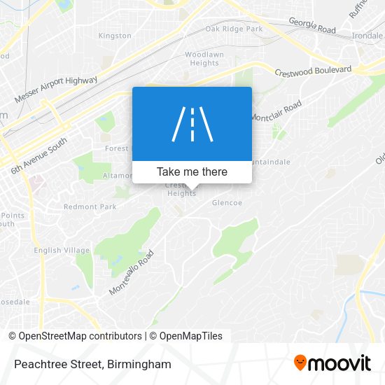 Peachtree Street map