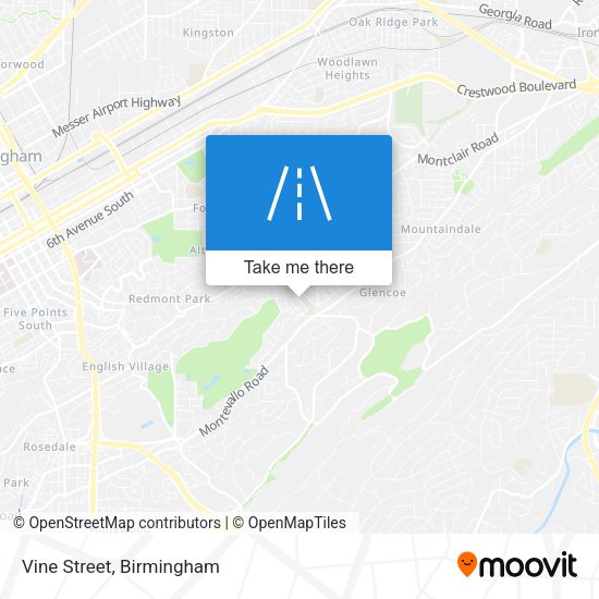 Mapa de Vine Street