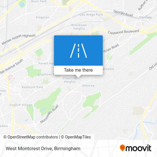 West Montcrest Drive map