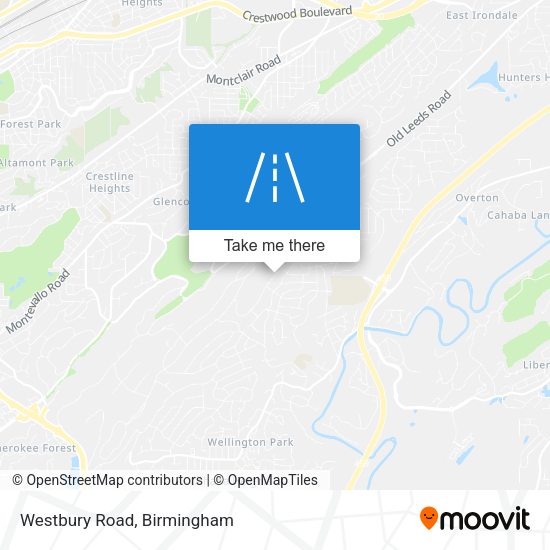 Westbury Road map