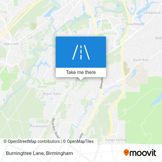 Burningtree Lane map