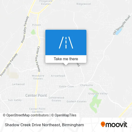 Shadow Creek Drive Northeast map