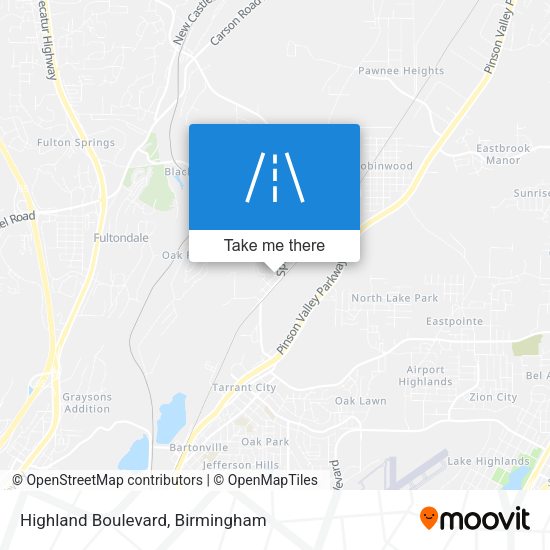 Highland Boulevard map