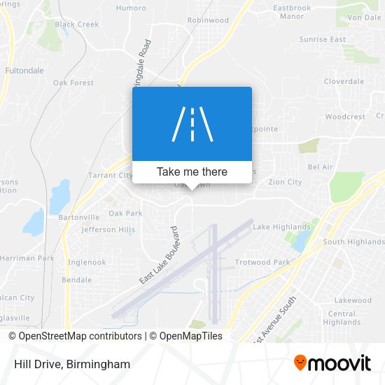 Mapa de Hill Drive