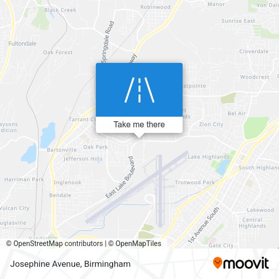 Josephine Avenue map